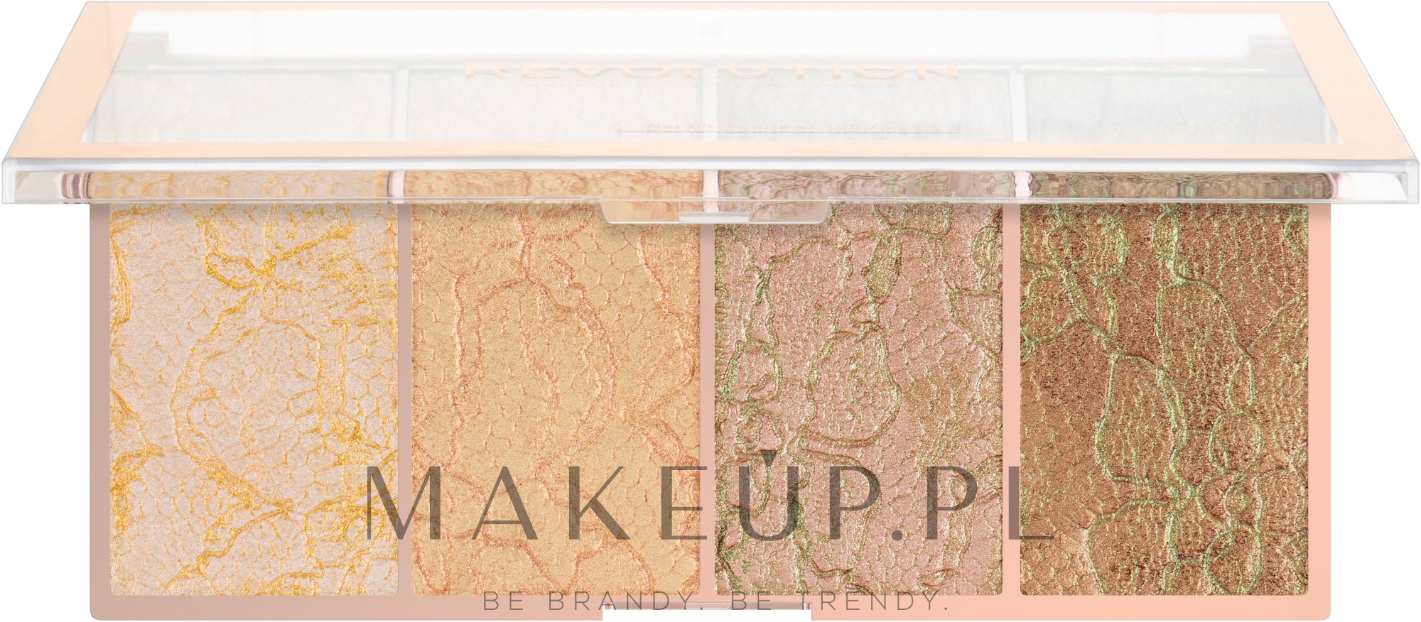 Paletka rozświetlaczy - Makeup Revolution Vintage Lace Highlighter Palette — Zdjęcie 20 g