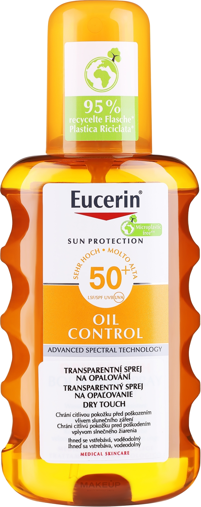 Transparentny spray ochronny (SPF 50) - Eucerin Sun Spray Transparent SPF 50 — Zdjęcie 200 ml