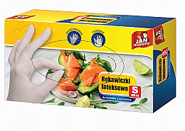 Rękawice lateksowe, białe, rozmiar S - Jan Niezbedny — Zdjęcie N1