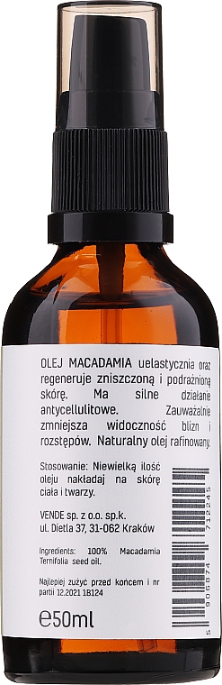 Olej macadamia - NaturalME (z dozownikiem) — Zdjęcie N2