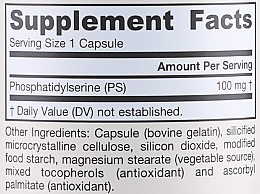 Fosfatydyloseryna w kapsułkach - Jarrow Formulas Phosphatidylserine PS100 100 mg — Zdjęcie N3