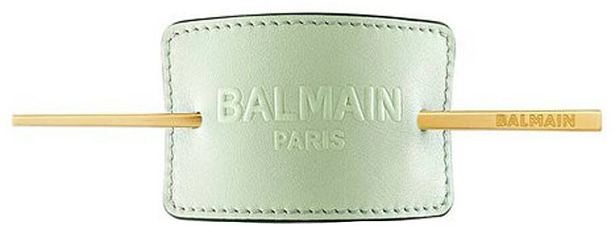 Spinka do włosów - Balmain Paris Hair Couture Pastel Green Embossed Hair Barrette SS20 — Zdjęcie N1