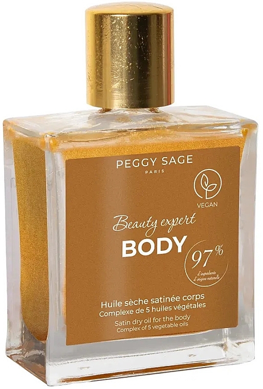 Satynowy suchy olejek do ciała i włosów - Peggy Sage Beauty Expert Body Satin Dry Oil — Zdjęcie N1