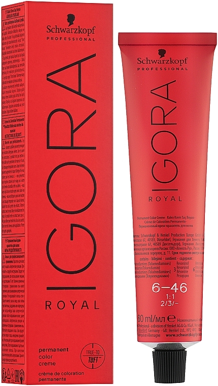 PRZECENA! Trwały krem koloryzujący do włosów - Schwarzkopf Professional Igora Royal * — Zdjęcie N1