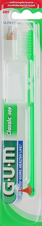 Szczoteczka do zębów Classic 409 miękka, zielona - G.U.M Soft Compact Toothbrush