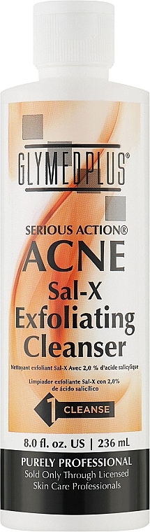 Żel oczyszczający z kwasem salicylowym i granulkami - GlyMed Plus Sal-X Exfoliating Cleanser — Zdjęcie N1