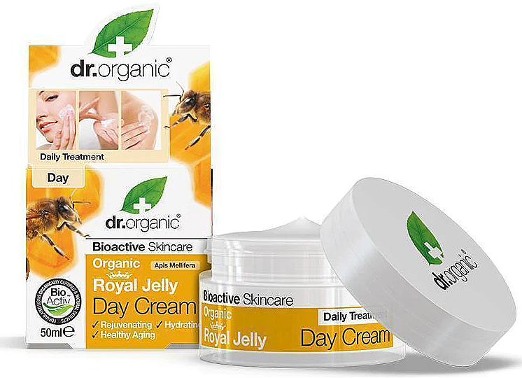 Krem do twarzy na dzień z mleczkiem pszczelim - Dr Organic Bioactive Skincare Royal Jelly Day Cream — Zdjęcie N1