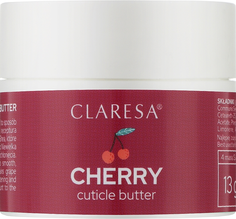 Masło do skórek Wiśnia - Claresa Cuticle Butter Cherry — Zdjęcie N2