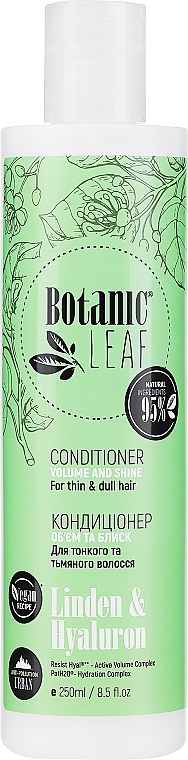 Odżywka do włosów cienkich i matowych Objętość i połysk - Botanic Leaf — Zdjęcie N1