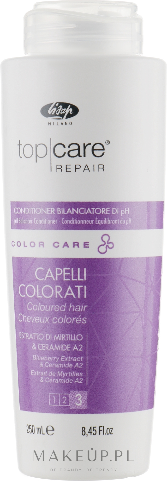 Regenerująca odżywka do włosów farbowanych - Lisap Top Care Repair Color Care pH Balancer Conditioner — Zdjęcie 250 ml