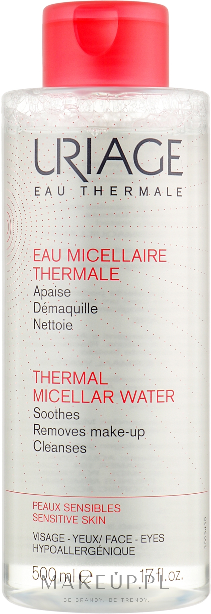 Termalna woda micelarna do cery wrażliwej - Uriage Thermal Micellar Water Sensitive Skin — Zdjęcie 500 ml
