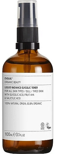 Tonik do twarzy - Evolve Organic Beauty Liquid Radiance Glycolic Toner — Zdjęcie N1