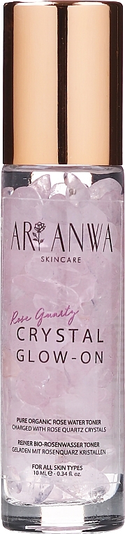PRZECENA! Tonik do twarzy z kwarcem różowym i wodą różaną - ARI ANWA Skincare Glow On Rose Quartz * — Zdjęcie N1