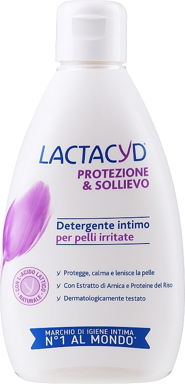 Preparat do higieny intymnej z proteinami ryżowymi i ekstraktem z arniki - Lactacyd Detergente Intimo Protection Relief — Zdjęcie N1