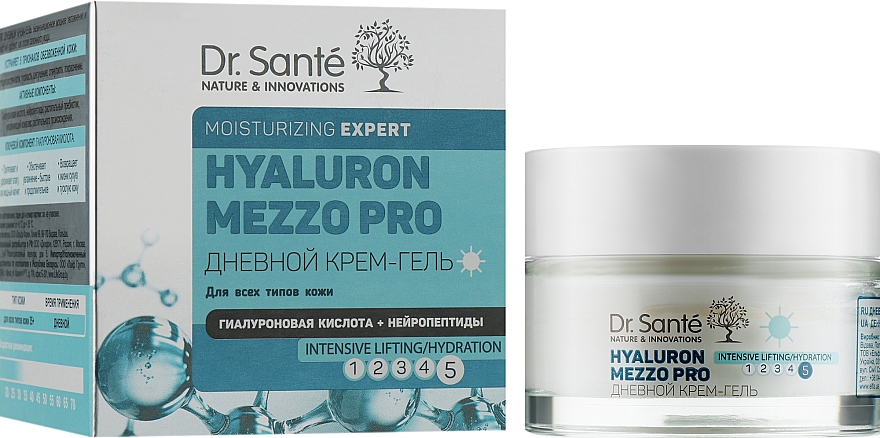 Krem-żel na dzień do twarzy - Dr Sante Hyaluron Mezzo Pro Cream — Zdjęcie N2