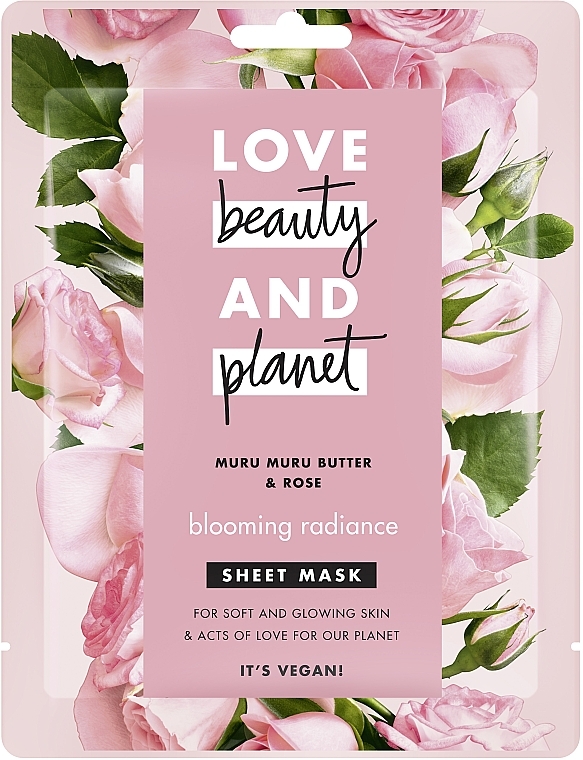 Maska w płachcie Kwitnące spojrzenie - Love Beauty & Planet Muru Muru Butter&Rose Sheet Mask