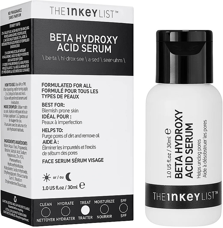 Serum z kwasem salicylowym - The Inkey List Beta Hydroxy Acid Serum — Zdjęcie N2