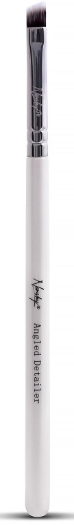 Pędzel do makijażu oczu i ust - Nanshy Angled Detailer Brush Pearlescent White — Zdjęcie N1
