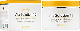 Tonizujący ampułkowy krem do twarzy z witaminą C - Jigott Vita Solution 12 Synergy Ampoule Cream — Zdjęcie N1