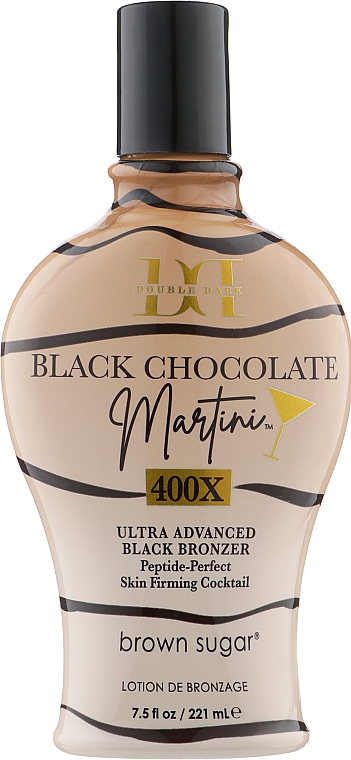 Krem do opalania w solarium z mega ciemnymi bronzerami, kiełkami pszenicy i peptydami - Tan Incorporated Martini 400X Double Dark Black Chocolate — Zdjęcie N1
