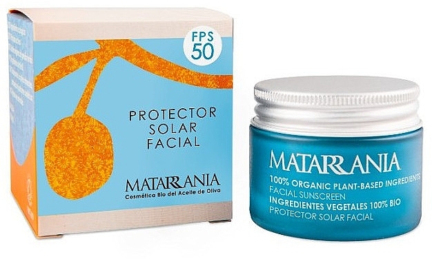 Krem przeciwsłoneczny do twarzy - Matarrania 100% Organic Face Sunscreen SPF50 — Zdjęcie N2