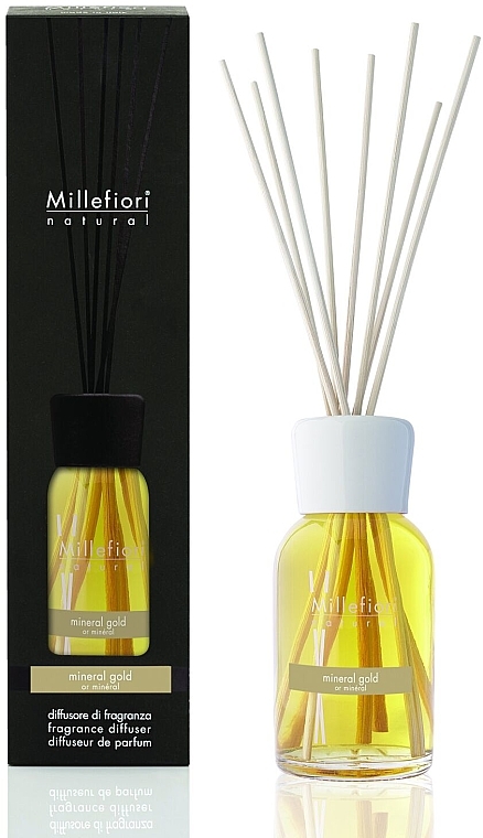 Dyfuzor zapachowy - Millefiori Milano Natural Diffuser Mineral Gold — Zdjęcie N1