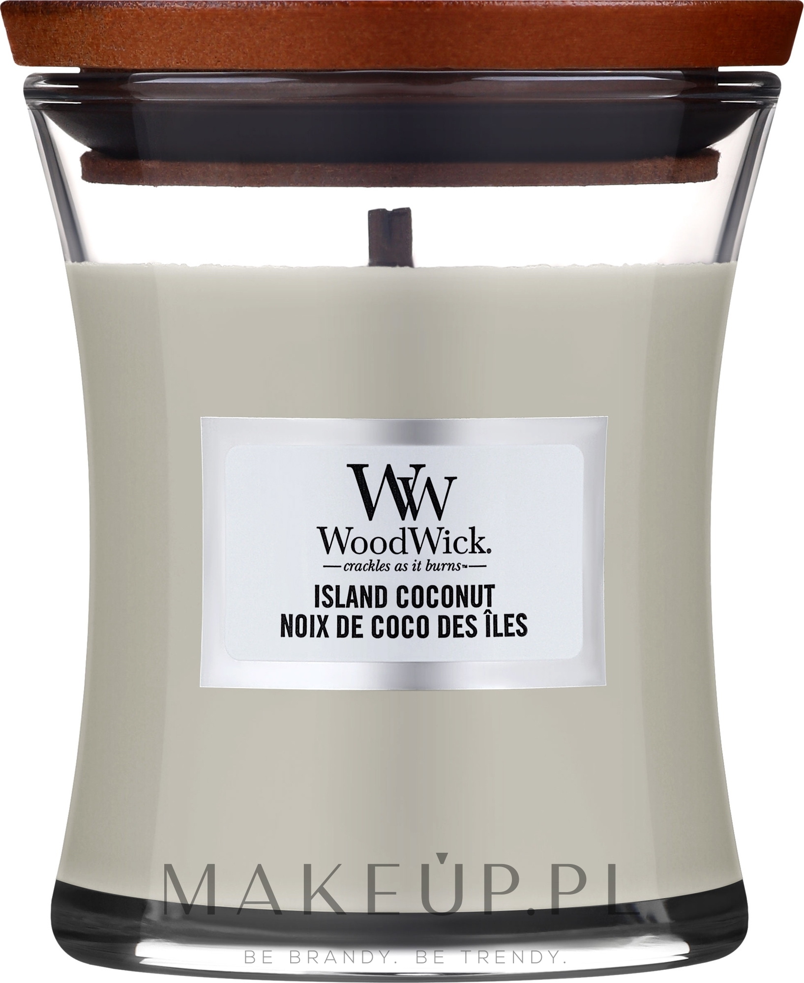 Świeca zapachowa w szkle - WoodWick Hourglass Candle Island Coconut — Zdjęcie 85 g