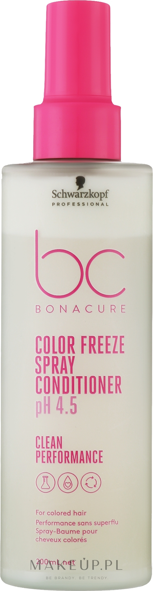 Odżywka do włosów farbowanych w sprayu - Schwarzkopf Professional Bonacure Color Freeze Spray Conditioner pH 4.5 — Zdjęcie 200 ml