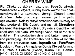 Oliwka do paznokci i skórek Wino wiśniowe - Silcare Olive Cherry Wine — Zdjęcie N2