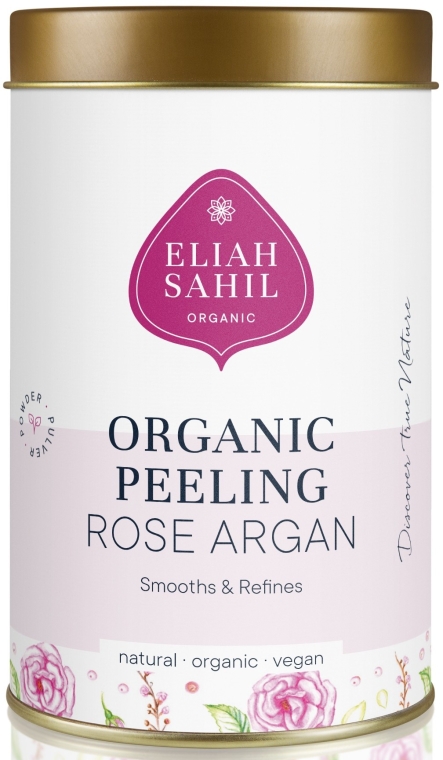 Wygładzający peeling organiczny do ciała, Róża i Argan - Eliah Sahil Organic Peeling Rose Argan — Zdjęcie N1