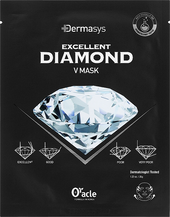 Liftingująca maska do korekcji owalu twarzy z pudrem diamentowym - Dr. Oracle Dermasys Diamond V Mask — Zdjęcie N1