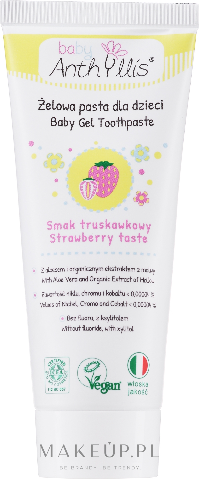Truskawkowa pasta do zębów dla dzieci - Baby Anthyllis Baby Gel Toothpaste Strawberry Taste — Zdjęcie 75 ml