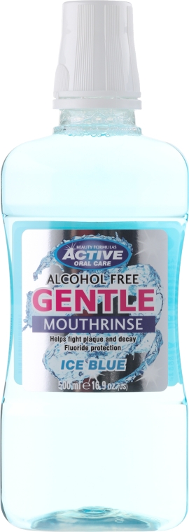 Płyn do płukania jamy ustnej bez alkoholu - Beauty Formulas Active Oral Care Clear Ice Blue