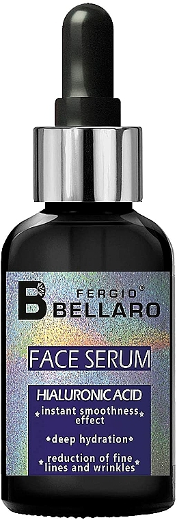 Głęboko nawilżające serum do twarzy z kwasem hialuronowym - Fergio Bellaro Face Serum Hyaluronic Acid — Zdjęcie N1