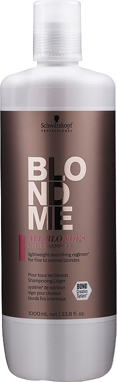 PRZECENA! Szampon do cienkich włosów blond - Schwarzkopf Professional Blondme All Blondes Light Shampoo * — Zdjęcie N1