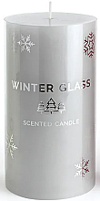 Świeca zapachowa, szara, 7 x 13 cm - Artman Winter Glass — Zdjęcie N1