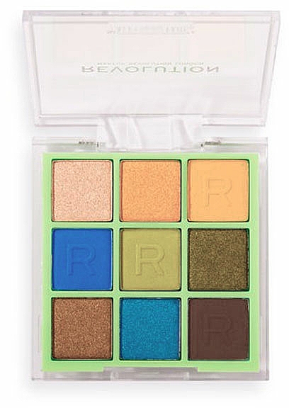Paleta cieni do powiek - Makeup Revolution Neon Heat Eyeshadow Palette Safari Green — Zdjęcie N2