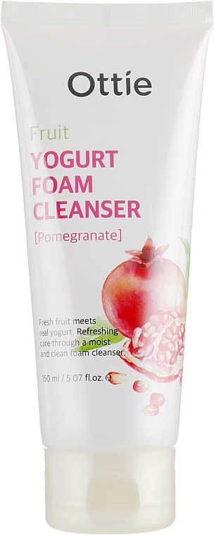 Pianka do mycia twarzy - Ottie Fruits Yogurt Foam Cleanser Pomegranate — Zdjęcie N1