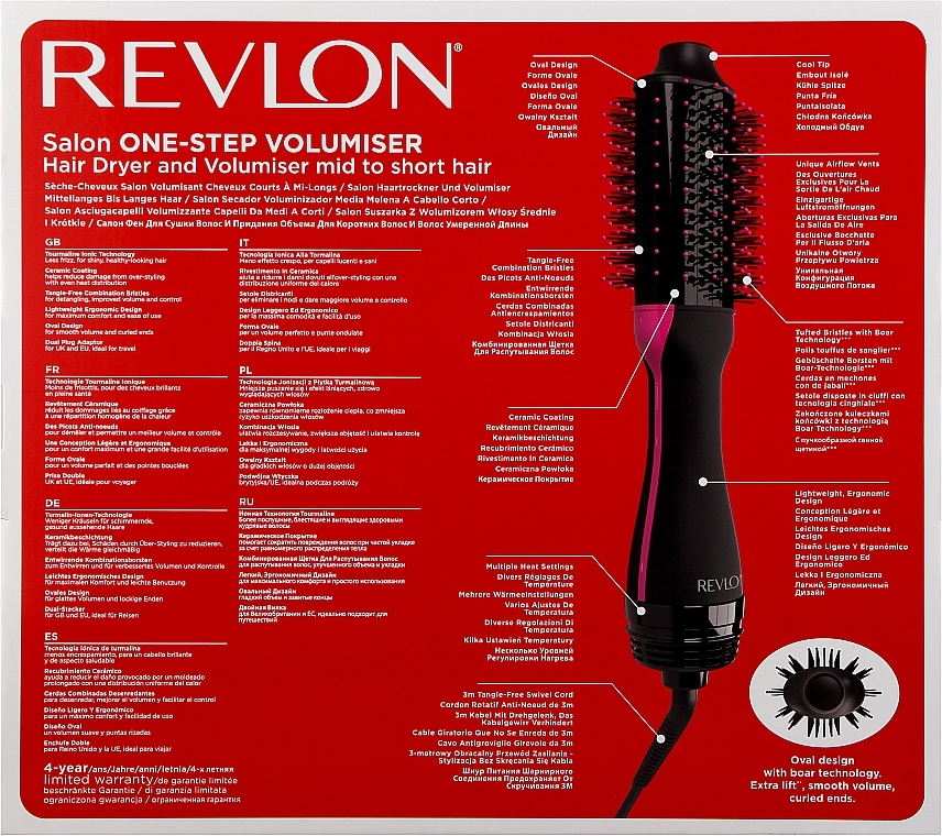 Szczotka do suszenia włosów - Revlon One-Step Volumiser For Short Hair — Zdjęcie N3