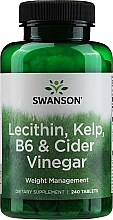 Suplement diety Lecytyna, wodorosty morskie, B-6 i ocet jabłkowy - Swanson Lecithin Kelp B-6 & Cider Vinegar — Zdjęcie N1
