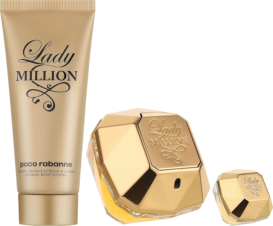 Paco Rabanne Lady Million - Zestaw (edp 80 ml + edp 10 ml + b/lot 100 ml) — Zdjęcie N2