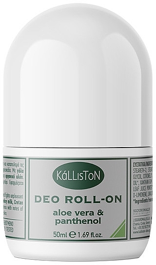 Dezodorant w kulce z aloesem i pantenolem - Kalliston Deodorant Roll-On With Aloe Vera & Panthenol — Zdjęcie N1