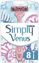 Jednorazowe maszynki do golenia, 8 szt - Gillette Simply Venus 3 Simply Smooth — Zdjęcie N1