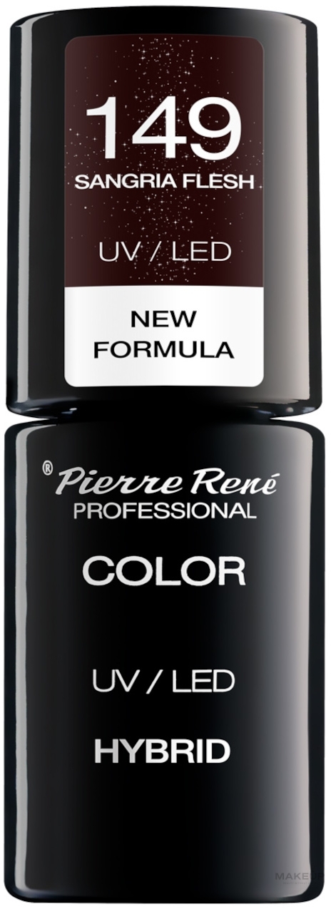 PRZECENA! Lakier do paznokci - Pierre Rene UV/LED Hybrid Color Polish New Formula * — Zdjęcie 149 - Sangria Flesh