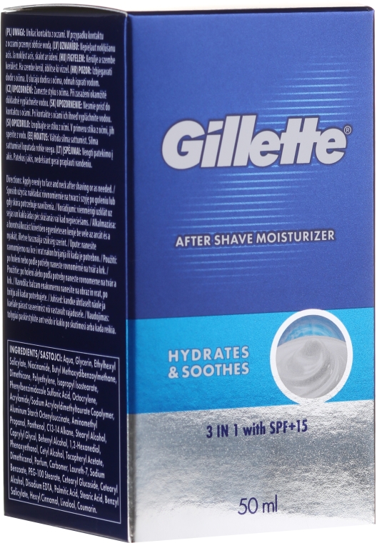 Natychmiastowo nawilżający balsam po goleniu SPF 15 - Gillette Pro 3 in 1 Instant Hydration Balm — Zdjęcie N1