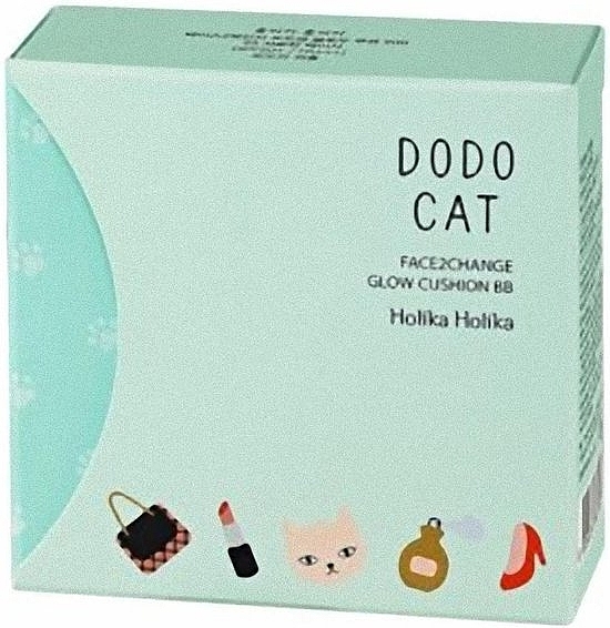 Podkład w poduszeczce cushion - Holika Holika Face 2 Change DoDo Cat Glow Cushion — Zdjęcie N3