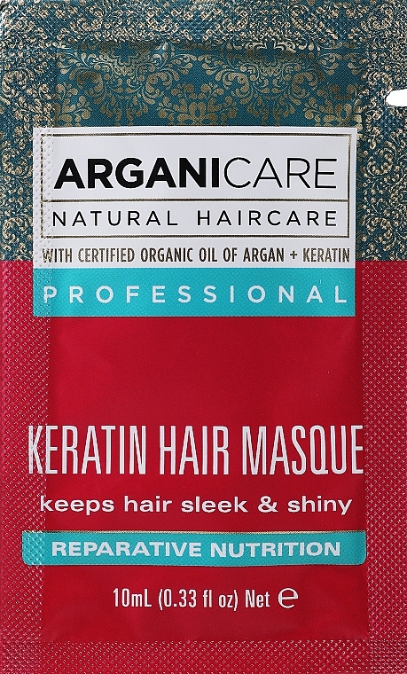 Maska keratynowa do włosów suchych - Arganicare Keratin Hair Mask (próbka) — Zdjęcie N1