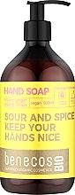 Mydło do rąk - Benecos Hand Soap Organic Ginger and Lemon — Zdjęcie N1