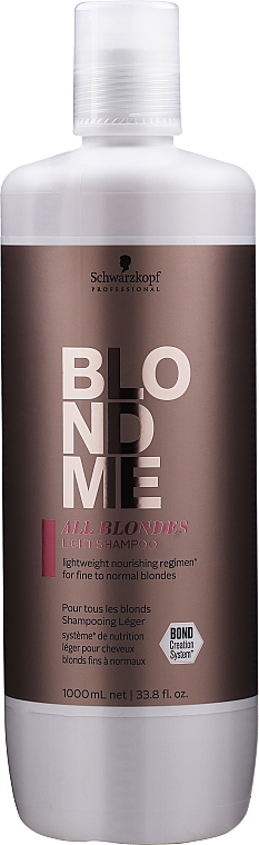 Szampon do cienkich włosów blond - Schwarzkopf Professional Blondme All Blondes Light Shampoo — Zdjęcie N1