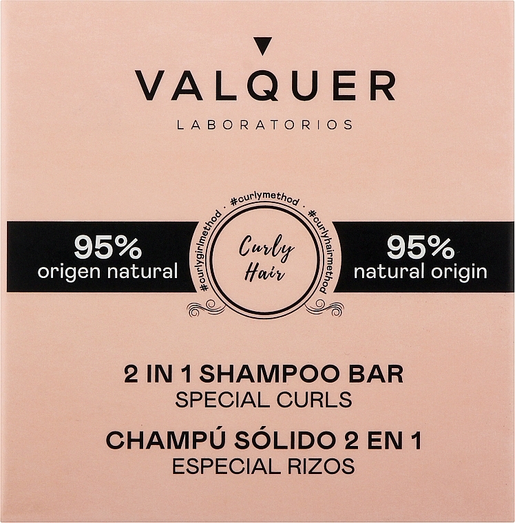 Szampon-odżywka do włosów kręconych w kostce - Valquer 2 In 1 Shampoo Bar Special Curls — Zdjęcie N1